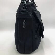 1円~極美品 TUMI トゥミ ALPHA BRAVO ピンクニー フラップ ブリーフ 2way メンズ ビジネスバッグ ショルダーバッグ レザー A4/PC可 通勤 黒_画像4