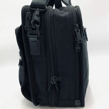 1円~[極美品] TUMI トゥミ ALPHA メンズ ビジネス 2way ショルダーバッグ エクスパンダブル ブリーフ バリスティック レザー A4/PC可 黒_画像5