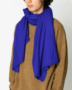  NONNATIVE DWELLER BIG STOLE CASHMERE YARN ROYAL BLUE ノンネイティブ ストール マフラー