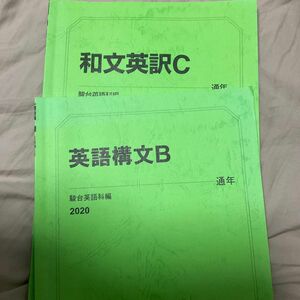 駿台　英語　構文B 和文英訳C テキスト