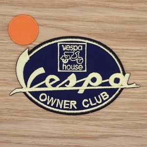 【Ｌサイズ】アイロンワッペン NO.2154 ベスパクラブ ターゲットマーク ベスパ ＶＥＳＰＡ イタリア ピアッジオ アップリケ 【郵便定形】