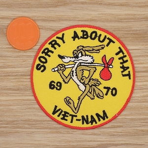 【Ｍサイズ】アイロンワッペン NO.2153 ベトナム ミリタリー 戦闘機 米軍 空軍 エアーフォース 【郵便定形】