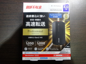 buffalo ポータブルSSD　SSD-PHP4.0U3-BA　4TB　PS4 PS5対応　大容量　新品未使用