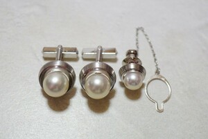 571 アコヤ真珠 本真珠 パール カフス タイタック ヴィンテージ アクセサリー 大量 おまとめ まとめて まとめ売り SILVER刻印 冠婚葬祭