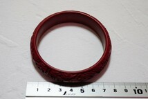 1449 木彫り 龍 ウッド wood バングル 腕輪 ヴィンテージ アクセサリー ビンテージ アンティーク ペンダント 首飾り 装飾品_画像5