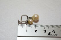 1395 アコヤ真珠 本真珠 パール イヤリング ヴィンテージ アクセサリー STERLING刻印 冠婚葬祭 ビンテージ アンティーク 装飾品 耳飾り_画像5