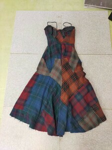 ☆Junya watanabe COMME des GARONS ジュンヤワタナベ コムデギャルソン チェック柄 キャミワンピースJG-O069 Sサイズ 