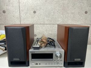 \ システムコンポ　ONKYO オンキョー　CR-555 ペアスピーカー D55EX 2013年製 可動品 リモコン付き