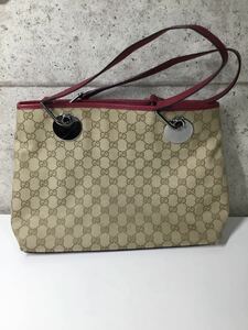 & GUCCI グッチ トートバッグ GGキャンバス 中古品　オールド