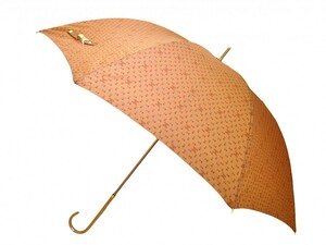 正規品 CELINE セリーヌ 傘 雨傘 マカダム柄 オレンジ色 レディース 女性用 本物保証 0110-023