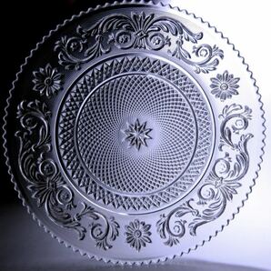 【未使用】★大型★ Baccarat Arabesque crystal plate バカラ アラベスク クリスタプレート 24cm クリスタルガラス 専用箱付きの画像7