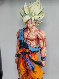 ドラゴンボール　リペイント フィギュア　SMSPスーパーサイヤ人孫悟空　二次元塗装　アニメカラー