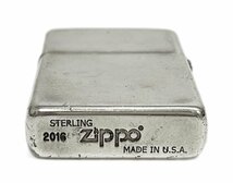 ZIPPO ジッポ 2016 STERLING SILVER スターリング シルバー 銀 プレーン 無地 シンプル オイルライター 喫煙具 喫煙グッズ 火花確認済_画像6