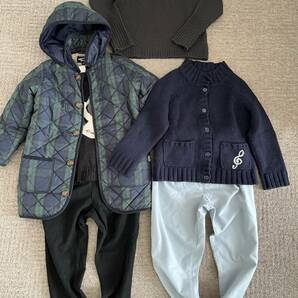 子ども服まとめて120～130男女兼用女の子green label relaxingコートジャンバー マルーク ニット GITA DILASH GU パンツ 新品 おしゃれ福袋