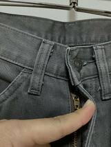 R-1145 Levi's リーバイス 519-45 ピケパン カラーパンツ W29 ダークグレー_画像3