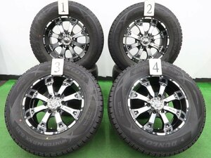 4本 MKＷ MK46 17インチ 8J +25 6H 139.7 スタッドレス ダンロップ ウインターマックス SJ8 265/65R17 プラド 150系 ハイラックス サーフ