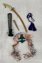 ◆未使用 ひな人形 親王揃◆持ち物 道具…刀、扇、杓、烏帽子◆_画像1