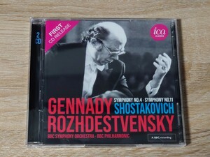 ロジェストヴェンスキー　ショスタコーヴィチ:交響曲第4番(BBC響1978)、第11番(BBCフィル1997)
