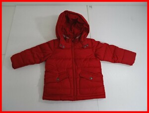 2401★SM-1043★babyGAP ベビーギャップ ダウン パーカー ジャケット サイズ95㎝ レッド 未使用品