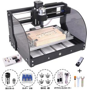 CNC3018 PRO-BM CNC 卓上デスクトップ 彫刻機 趣味 DIY アクリル、PCB、ウッドメタル用 ミニフライス盤 軟金属表面 木工 ルータキット ER11