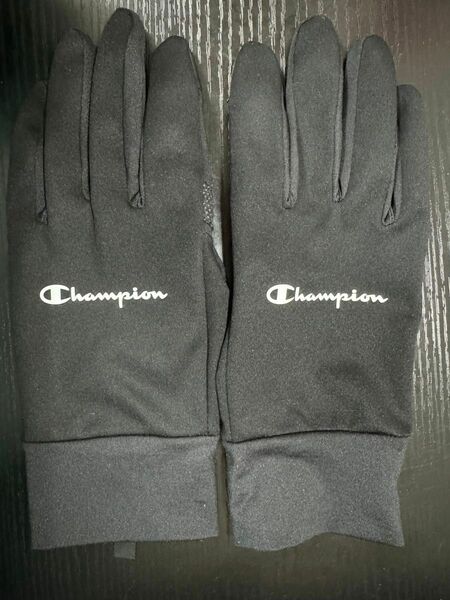Champion メンズ　手袋 ブラック