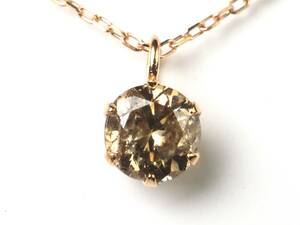 【2814A】K18PGピンクゴールド 天然ダイヤモンド 0.25ct/0.7g ネックレス