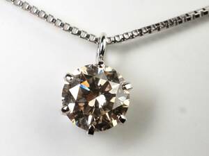 【2820A】Pt900/Pt850プラチナ 天然ダイヤモンド 0.32ct/1.4g ネックレス