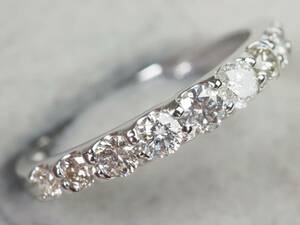 【2955E】Pt900プラチナ 天然ダイヤモンド 0.50ct/2.2g エタニティ リング 指輪 ♯10.5