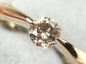 【3039J】K18ゴールド 天然ダイヤモンド 0.7ct/3.6g リング 指輪 ♯17