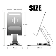 スマホスタンド iPhoneスタンド 折りたたみ 金属の機械音デストレス解消 360度回転 横/縦置き 高さ角度調整可 持ち運び 卓上用置き台 (銀)_画像6