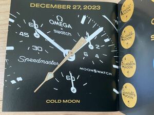新品 2023/12/27購入 swatch omega gold moon cold SO33M102-112 スウォッチ　オメガ　ゴールド　ムーン