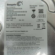 【検品済み/使用197時間】Seagate 2TB HDD ST2000DL001 管理:ヒ-88_画像4