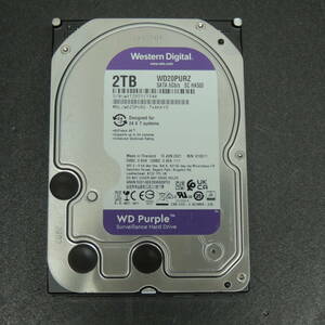 【検品済み】WD 2TB HDD WD20PURZ (使用17000時間) 管理:b-16