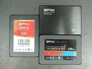 【3台まとめ売り/検品済み】SP SSD S60/S80/S55 120GB (使用時間：3217h・4944h・5100h) 管理:c-43