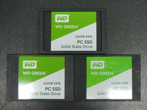 【3台まとめ売り/検品済み】WD GREEN SSD 120GB WDS120G1G0A (使用時間：565h・10145h・20624h) 管理:c-46