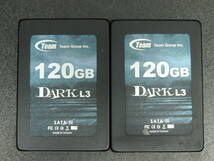 【2台まとめ売り/検品済み】Team L3 SSD 120GB T253L3120GMC101/K253L3LGTAB-010100 (使用時間：443h・20000h) 管理:c-48_画像1