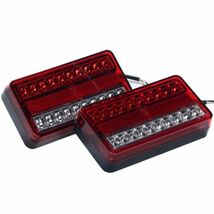 トラック トレーラー ボート LED テール ランプ ウインカー ブレーキ 汎用パーツ 12V 高輝度 20連 防水 リフレクター付き 2個 左右 セット_画像4