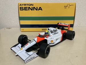 1/18 マクラーレン　MP4/6 ホンダ　1991 マルボロ　　　アイルトンセナ　ワールドチャンピオン　タグホイヤー　ジャンプ　送料無料！