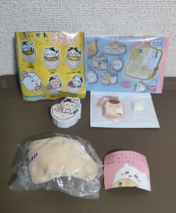 ちいかわ クッキーチャームコット３ ガチャ景品 ねこのかぶりもの すき家すきすきセット ダイカットマグネット くりまんじゅう