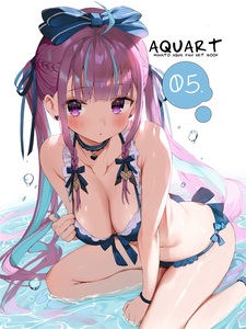 「AQUART 5」まかろん大帝　フルカラーイラスト集　同人誌　Vtuber　ホロライブ　湊あくあ A4 20p