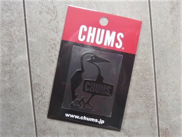 チャムス ステッカー Chums Booby Bird Emboss Sticker ブラック 新品 CH62-1126