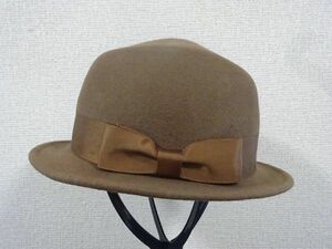 Z 全日本帽子協会 Z レディース・ガールズ　中折れハット　ベージュ色　サイズ５６・５cm　キャップ　帽子　スタイルハット