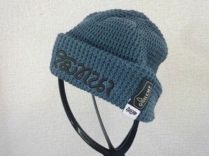 ⊥ G&HEMP ⊥ メンズ・レディース　青緑色　編み込みニット帽　サイズ５７cm〜５９cm　キャップ　帽子　日本製