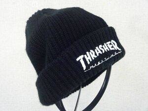 ↑ THRASHER ↓ TRYON　メンズ　編み込みニット帽　黒色帽子　サイズ５７cm〜５９cm　キャップ　帽子　ハット