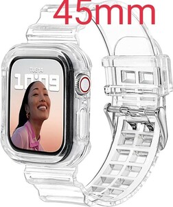 現品限り! コンパチブル Apple Watch バンド 45mm 耐衝撃 上質なTPU 保護カバー エッジ保護 アップルウォッチ バンド iWatch Series 9