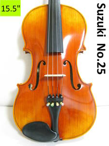 [ прекрасный красота . звук ] Suzuki скрипка фирма viola No.25 15.5 дюймовый принадлежности комплект техническое обслуживание * отрегулирован .