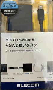 新品、未使用★エレコム 変換アダプタ miniDisplayPort-VGA/Surface/ブラック AD-MDPVGABK