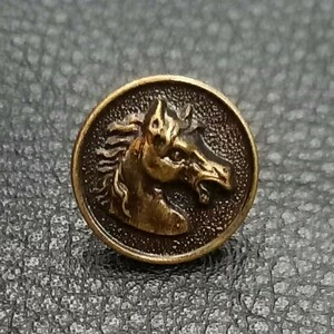  hunting button France Vintage french vintage French Work metal button antique animal button repair 15mm horse 