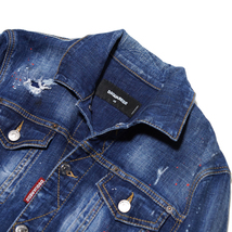 定価10万 ディースクエアード デニムジャケット 加工 ダメージ ペイント Gジャン 46 S74AM0976 CLASSIC JEAN JACKET_画像4