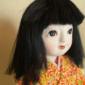 日本人形 市松人形 傘・まり付き　女の子 レトロ　アンティーク